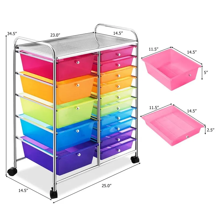 Multipurpose Movable Organizer Cart